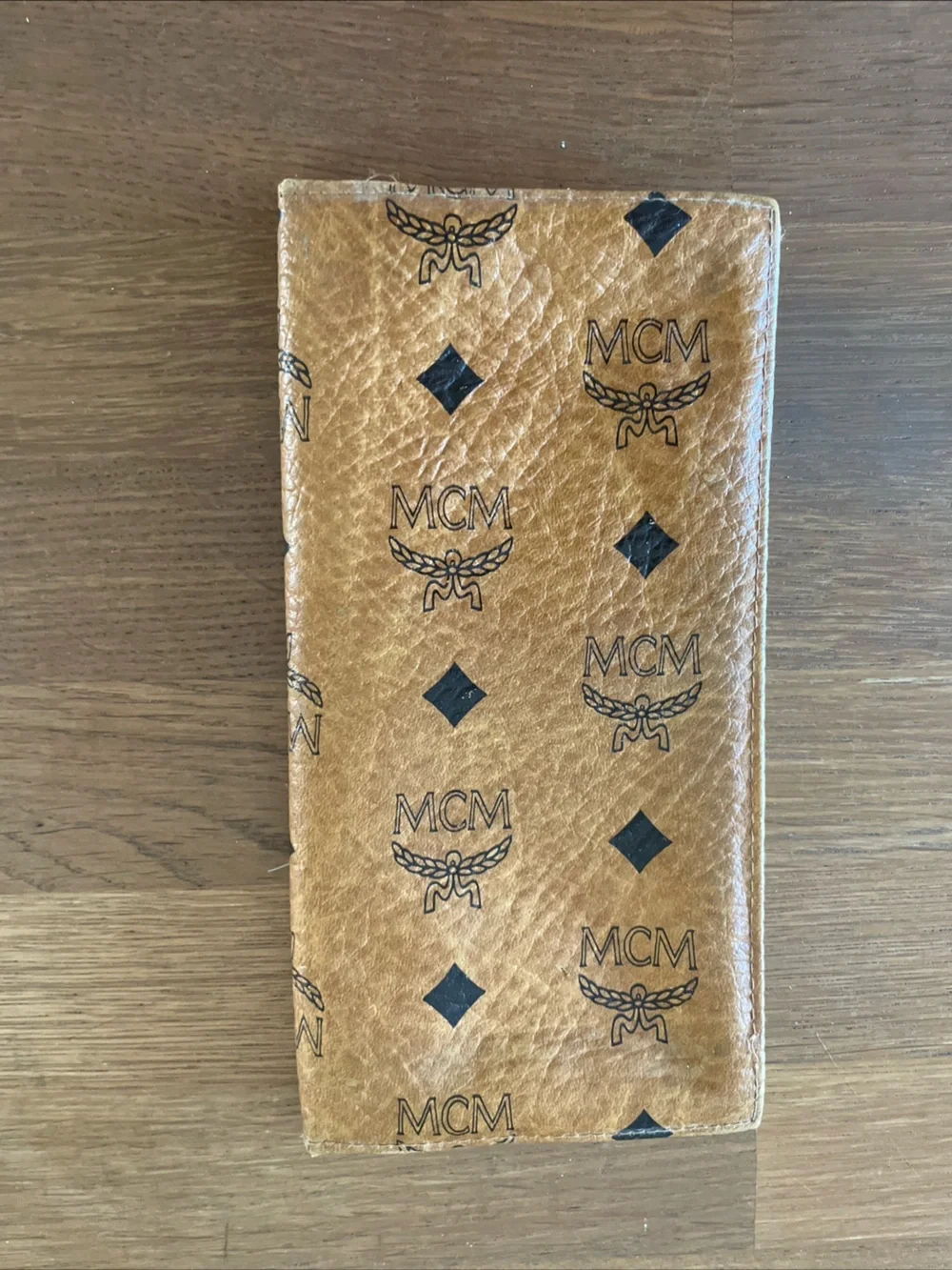 MCM Logo Long Card Holder Wallet